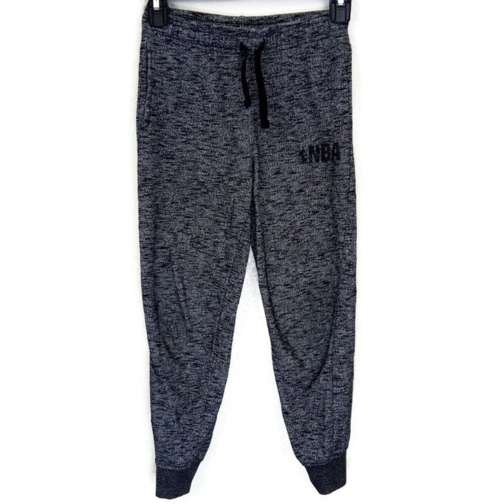 NBA Heather Grey Elastic Jogger Pants Kids 10/12